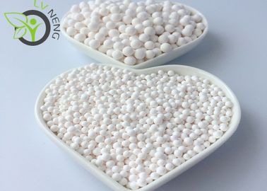 Mini White Activated Alumina Balls / Activated Alumina Beads Smooth Surface